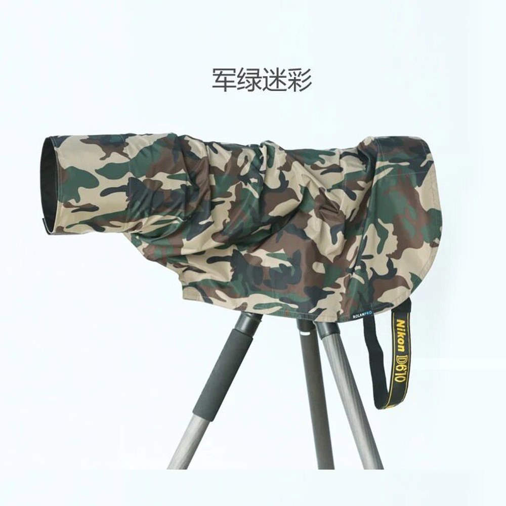 레인 커버 망원 SLR 방수 카메라 위장 우비 덮개 군록색 카모 XXS - 상세 이미지 3