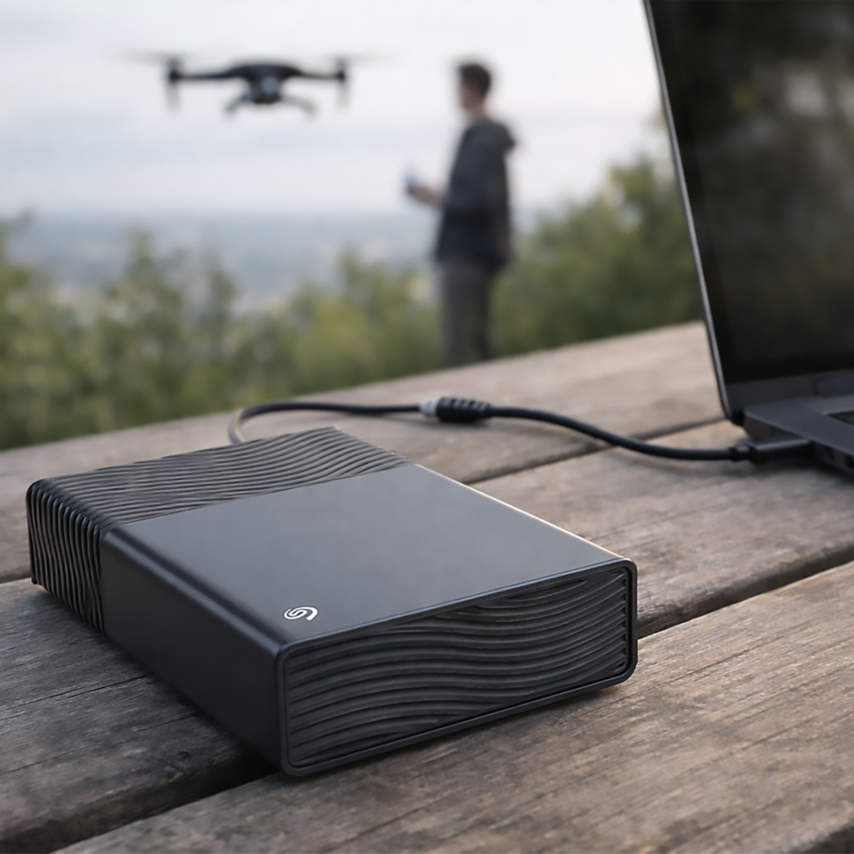 [C타입/어댑터X] 씨게이트 외장하드 OneTouch Desktop Bus Power 20TB, 블랙 - 상품 이미지