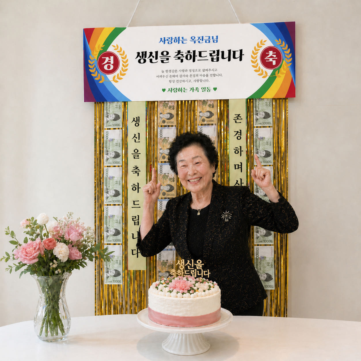 용돈박스 돈 현금 벼락 부모님 반전 이벤트 환갑 팔순 어버이날 선물 기본 레트로현수막 생신 상품 이미지