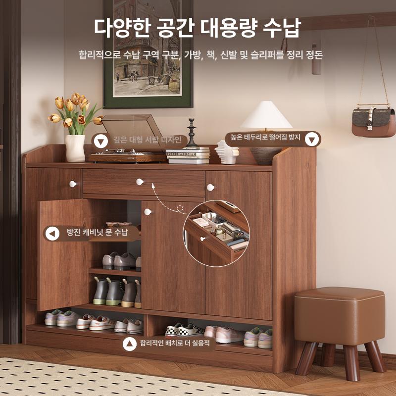 대용량 월넛신발장 현관 업소용 원룸 수납장 대형 시더 - 상세 이미지 4