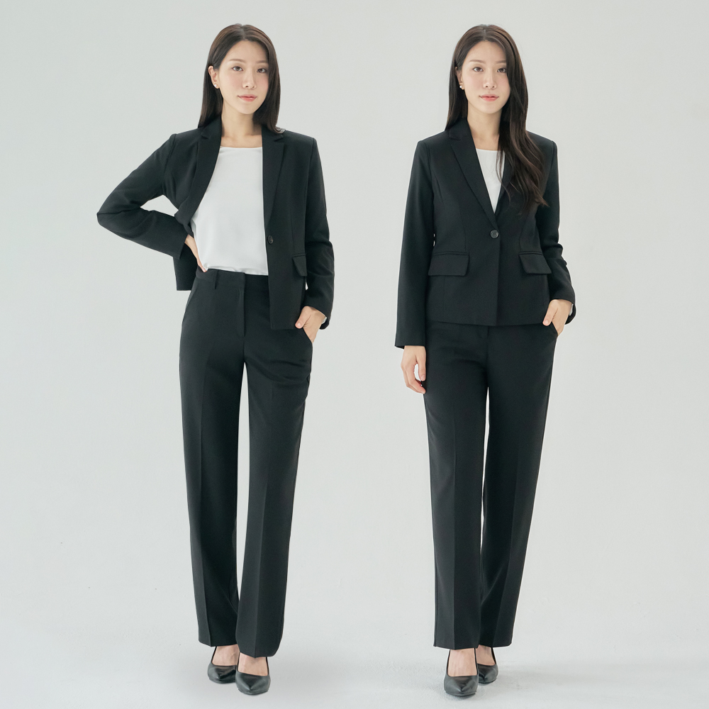 네이버 여성정장세트 면접복장 투피스 자켓 바지 빅사이즈 무지
