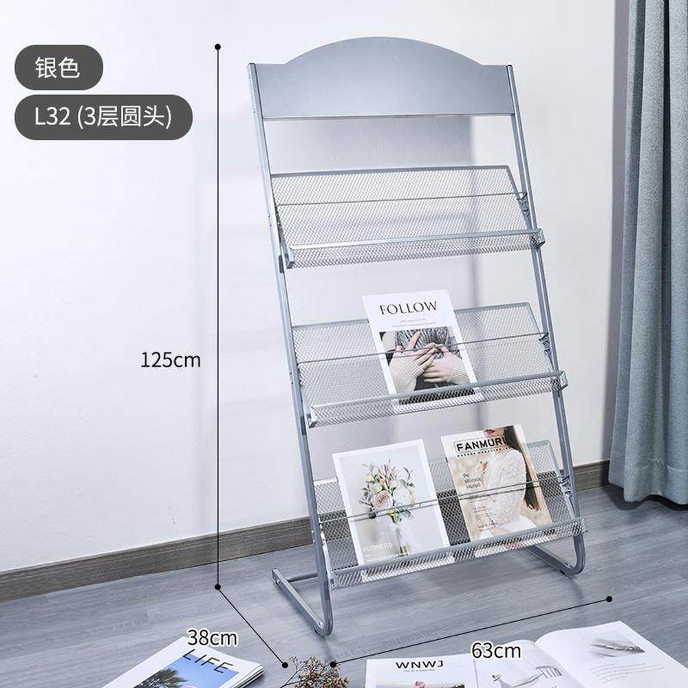 홍보물 게시대 잡지 3단 다층 잡지꽂이 브로셔 5개 블랙 전단지 엽서 잡지렉 리플렛 L30블랙 스칼렛 - 상세 이미지 3