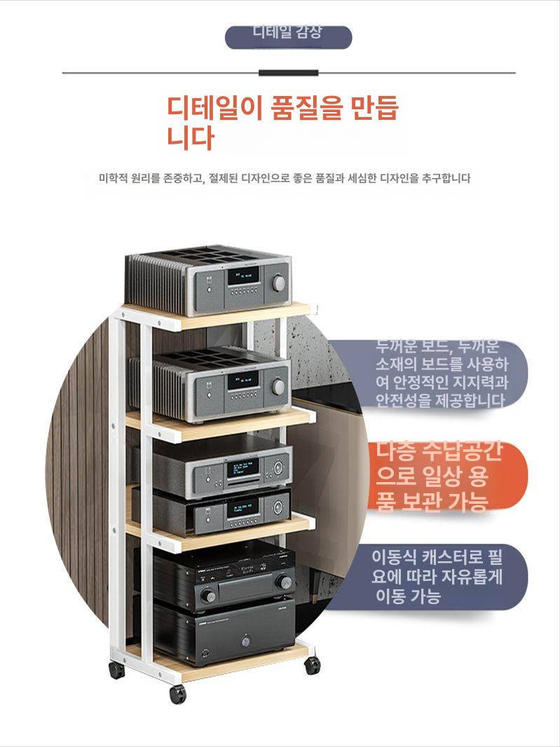 이동식 선반 수납장 장식 - 상세 이미지 3