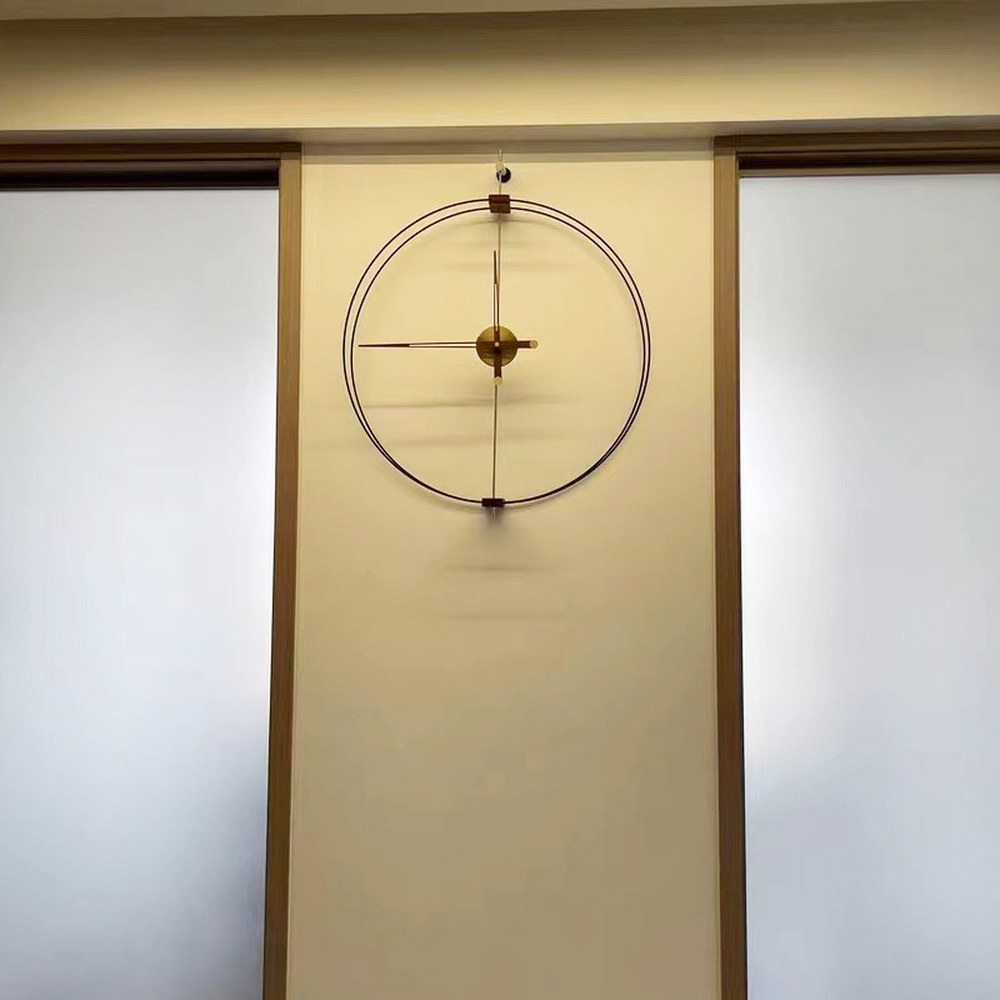 코어 55cm 심플 더 무소음 시계 기타 그림자 60cm 이중환단극 직경 호두나무 벽시계 1 바르셀 싱글 기타 더 싱글 호두나무 코어 55cm - 상세 이미지 3
