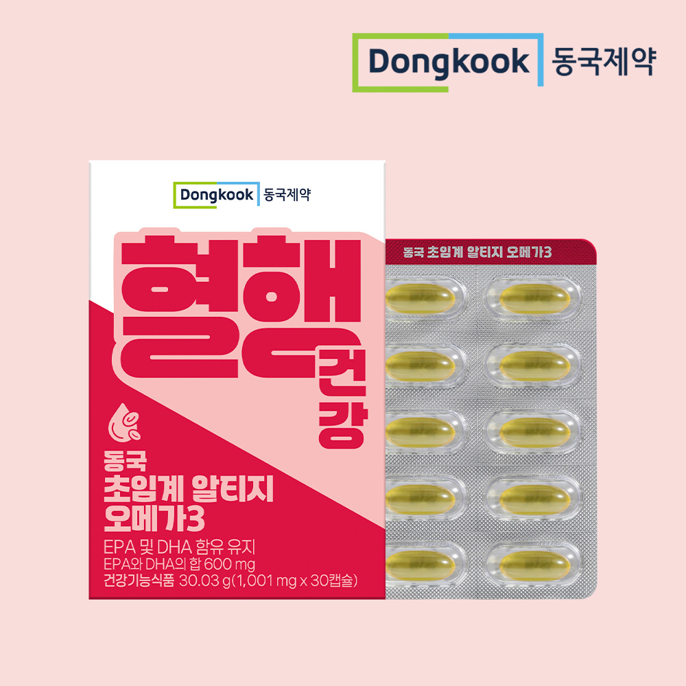 동국제약 초임계 알티지 rTG형 오메가3 혈행관리 30캡슐, 1개 - 상품 이미지