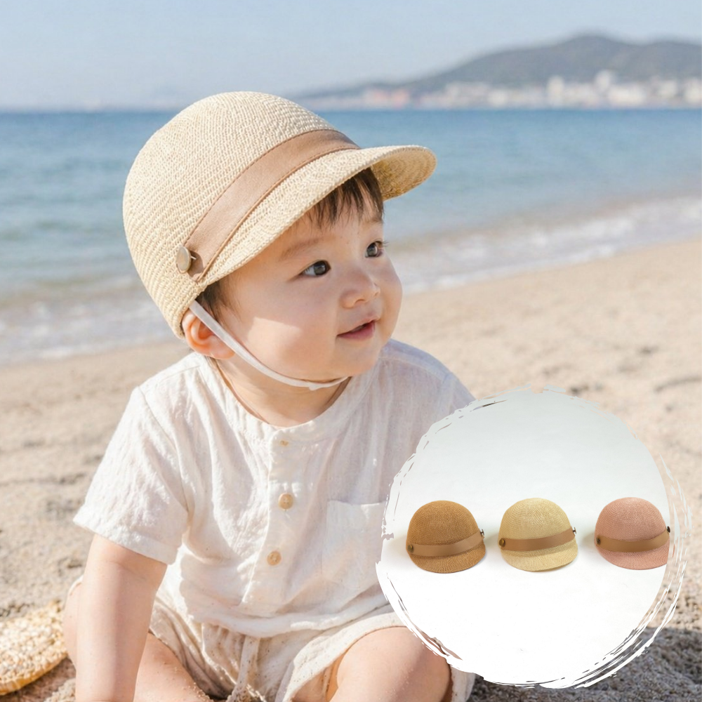 아기 워싱 모자 야구 챙 데님모자 외출 산책 모자 - 메인 이미지