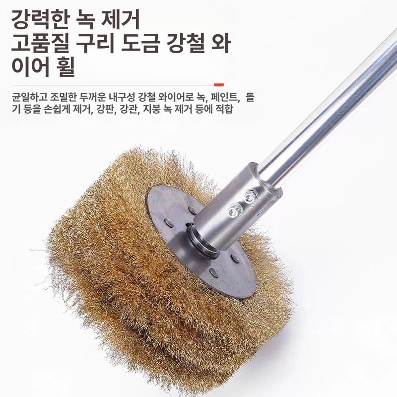 쇠솔 녹제거그라인더 연마 철브러쉬 청소 샌딩 원형 연삭기 제거기 앵글 - 상세 이미지 4