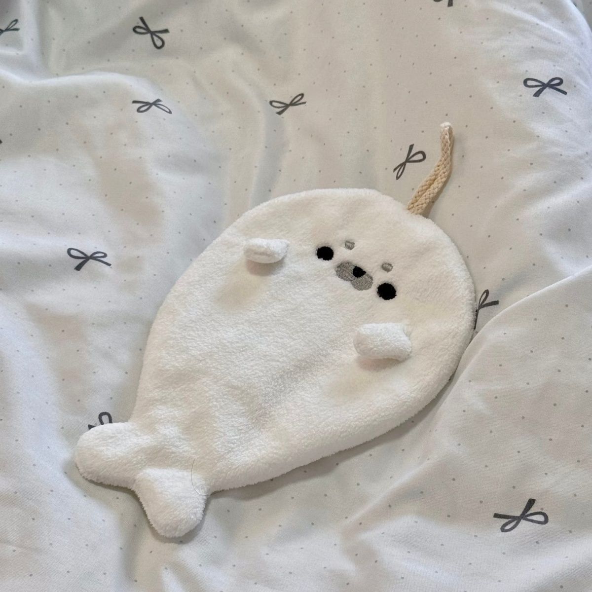 물개 물범 핸드타월 수건 고리수건 어린이집 유치원 핸드타월 핸드타올 답례품 집들이 선물 - 상품 이미지