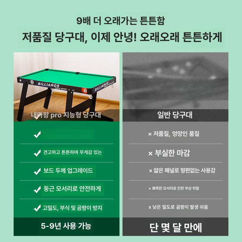 실내 당구대 바닥형 게임 당구다이 포켓볼대 가족 공 미니당구 - 상세 이미지 4
