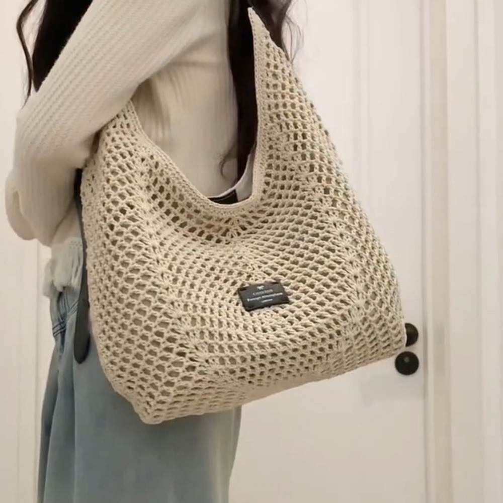 데일리 여름 라탄 네트백 여성 여행가방 숄더백 베이지 JGR-1008487