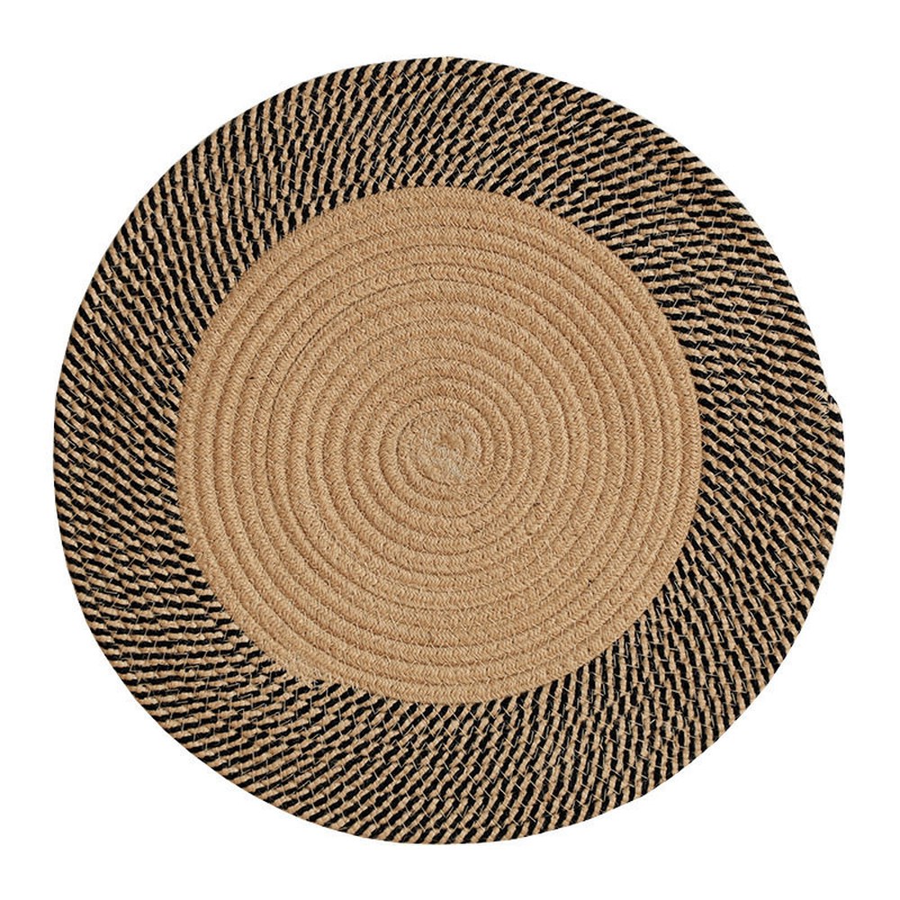 라탄 원형 타원 카페 거실 인테리어 러그카페트 러그 직경 지름 200x200 지름 45cm 복고색 - 상품 이미지