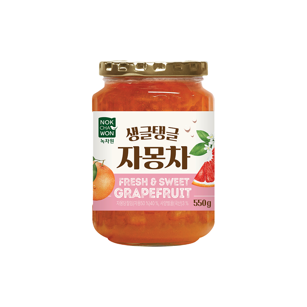 [1+1] 녹차원 생글탱글 자몽차 550g (소비기한 2026.12.10까지) - 상품 이미지