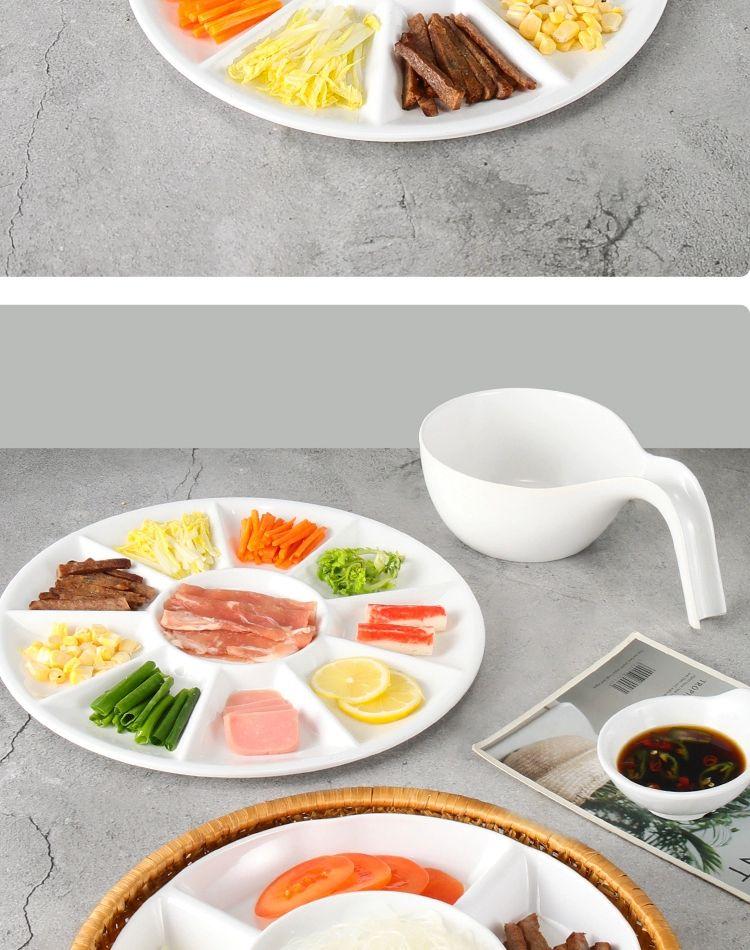구절판 그릇 플레이팅접시 회전 예쁜 플레이트 카페 나눔접시 한식 분할 집들이 - 상세 이미지 5