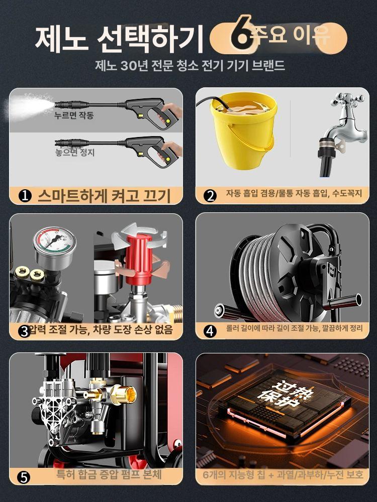 원예 무선양수기 전기 고압 농업 호스 가정용 텃밭 모터 농사 양수펌프 물 분사기 - 상세 이미지 2