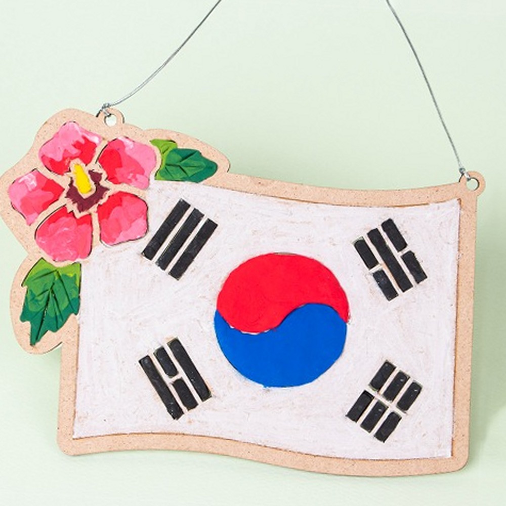 미술포장 창의미술초등저학년클레이태극기 늘봄교실역사교육태극기만들기 2인용 - 상품 이미지