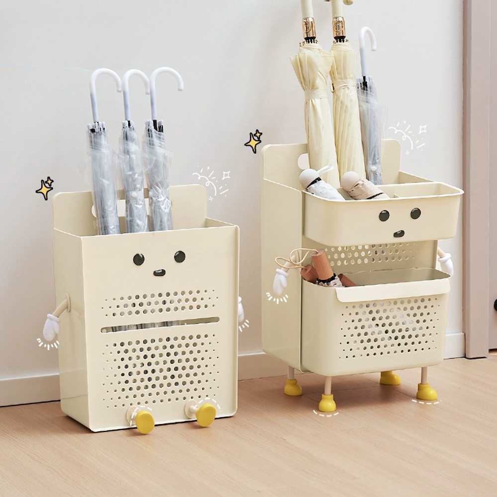 2눈 1열 2손 귀여운 우산꽃이 1입 DIY 화이트 매장 2발 바닥/벽걸이 우산걸이 앉는 사무실 철제 우산 우산꽂이 걸이 1 화이트 앉는 DIY 2손 2발 2눈 1입 - 상품 이미지