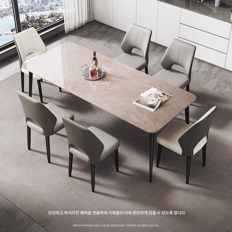 허리편한 의자 다이닝체어 심플 고급 튼튼한 주방 고품질 클래식 패브릭 팔걸이 - 상세 이미지 3