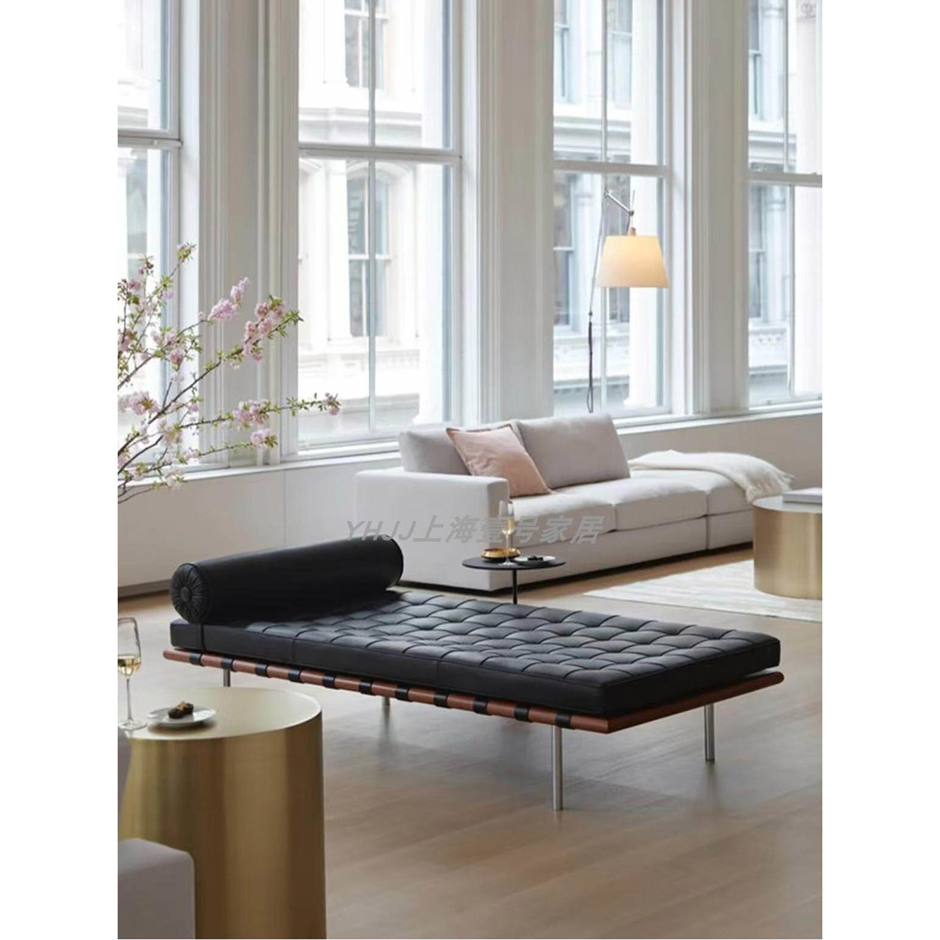 침대 평상형 소파 침대식 120/50/42CM 무토 바르셀 데이베드 천연소가죽 176x80x42cm 120/50/42CM - 상세 이미지 3