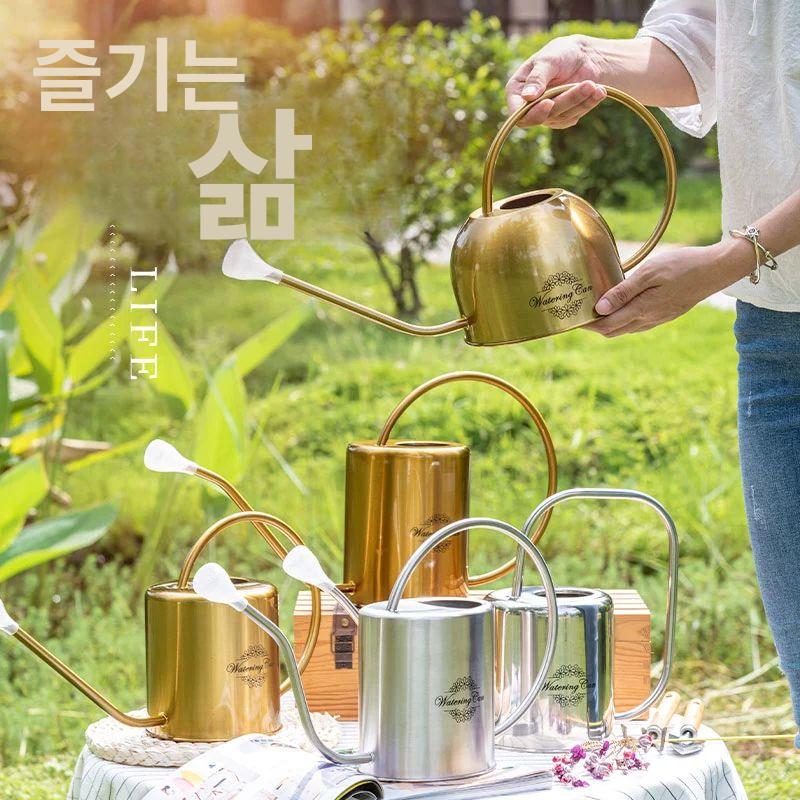 가드닝 물조리개 워터링 원예용품 스텐 엔틱 양철 식물 빈티지 정원용 화초 - 상세 이미지 3