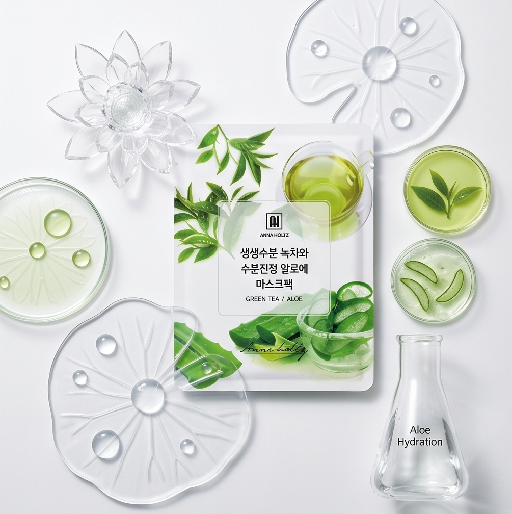 안나홀츠 순면 에센스 젤 수분 마스크팩 시트 4종 100매 상품 이미지
