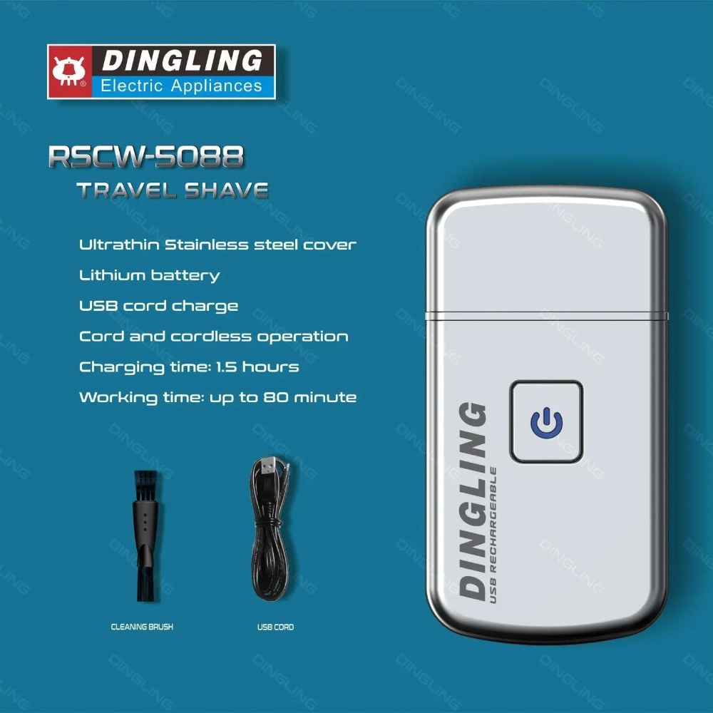 규격 DingLing 표준 RSCW 여행용 블레이드 충전 USB 트리머 면도기 표준 규격 - 상품 이미지