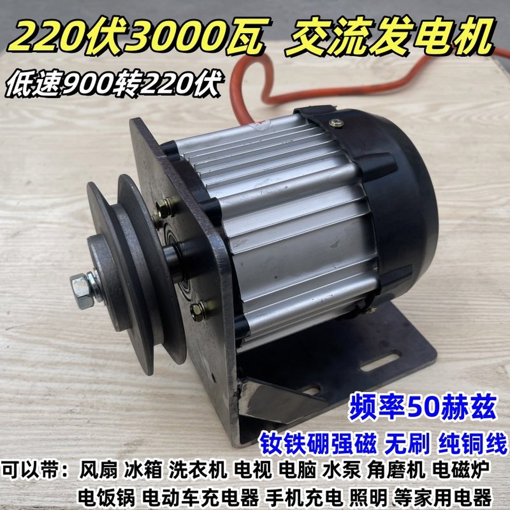 3000W 영구 저속 발전기 가정용 220볼트2000W교류발전기 수력 풍력 구리선 브러시리스 유압 교류 브래킷 220V 220볼트2000W교류발전기 - 상세 이미지 3