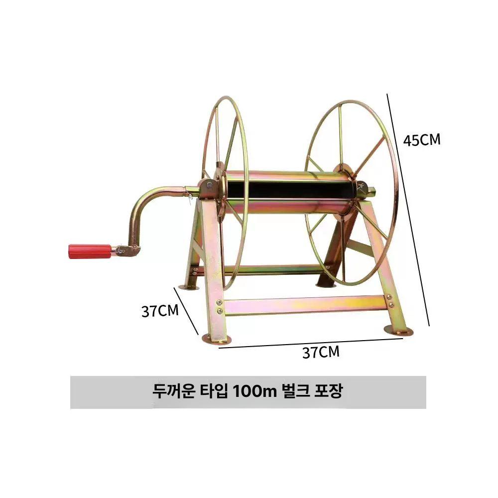 농업 호스릴 이동식 거치대 정리대 감기 정원 권취기 권치기 크랭크 랙 바퀴 보관 - 상세 이미지 3