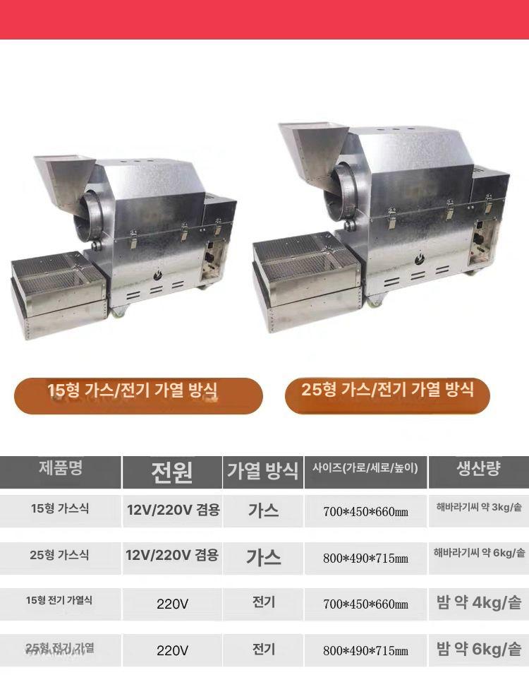 가정용 볶는기계 땅콩 깨 로스터기 견과류 로스팅기 전기 자동볶음기 원두 호두 - 상세 이미지 5