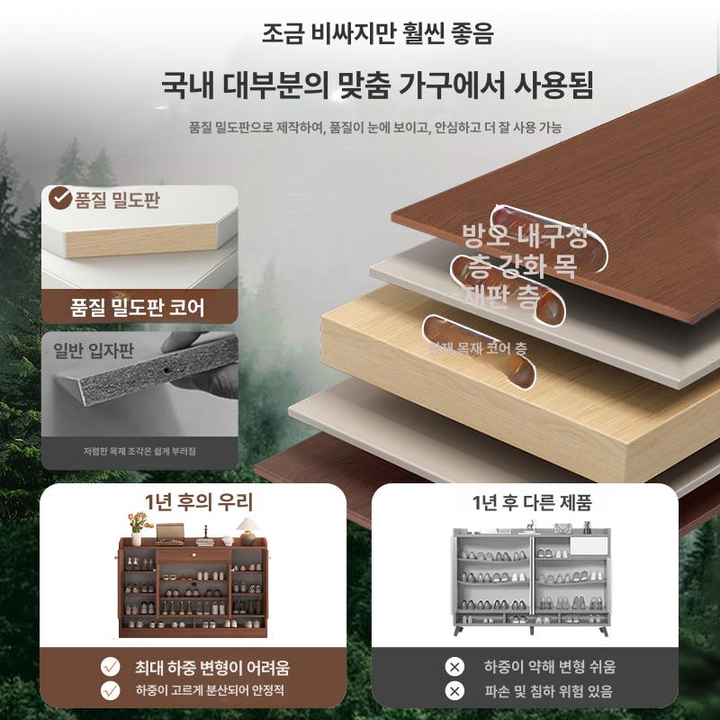 대용량 월넛신발장 현관 업소용 원룸 수납장 대형 시더 - 상세 이미지 5