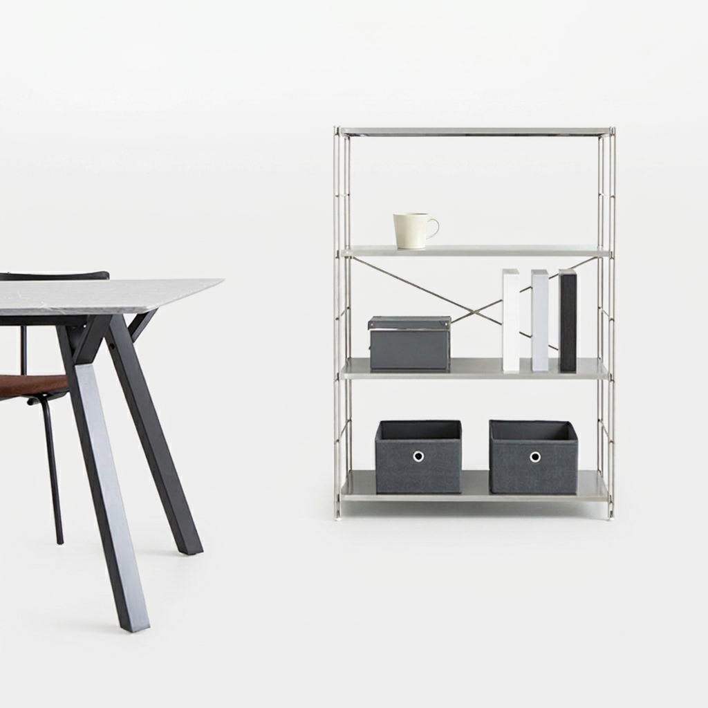 CHAKOC 선반 850 넓은 850x420x1200mm, 4단, 스테인리스 0503.3288 이미지 4