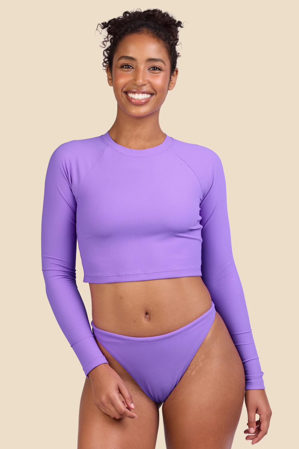 졸린 래쉬가드 Moana Long Sleeve Cropped Jam Ribbed - 상세 이미지 4