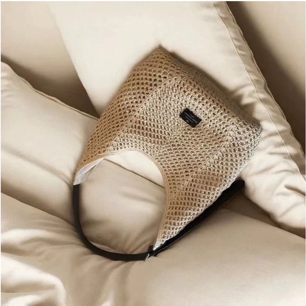 데일리 여름 라탄 네트백 여성 여행가방 숄더백 베이지 JGR-1008487 - 상세 이미지 3