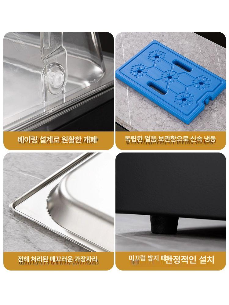 해산물 냉장쇼케이스 매장 업소용 탁상용 정육점 평대 고기 냉장고 냉장진열대 보관 - 상세 이미지 5