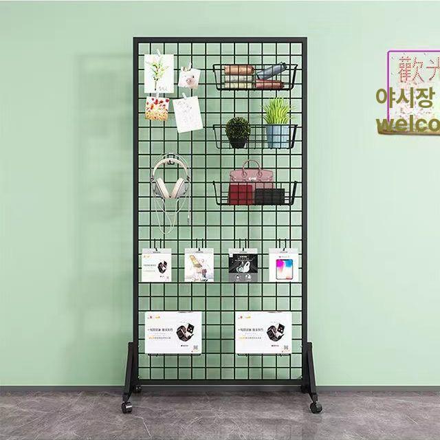이동식 선반 네트망 철망 거치대 가벽 격자 디스플레이 예술 전시대 걸이 그림진열대 - 상세 이미지 3