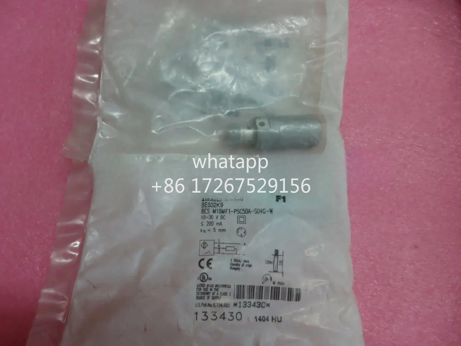센서 BES M18MF1-PSC50A-S04G-W BES02K9