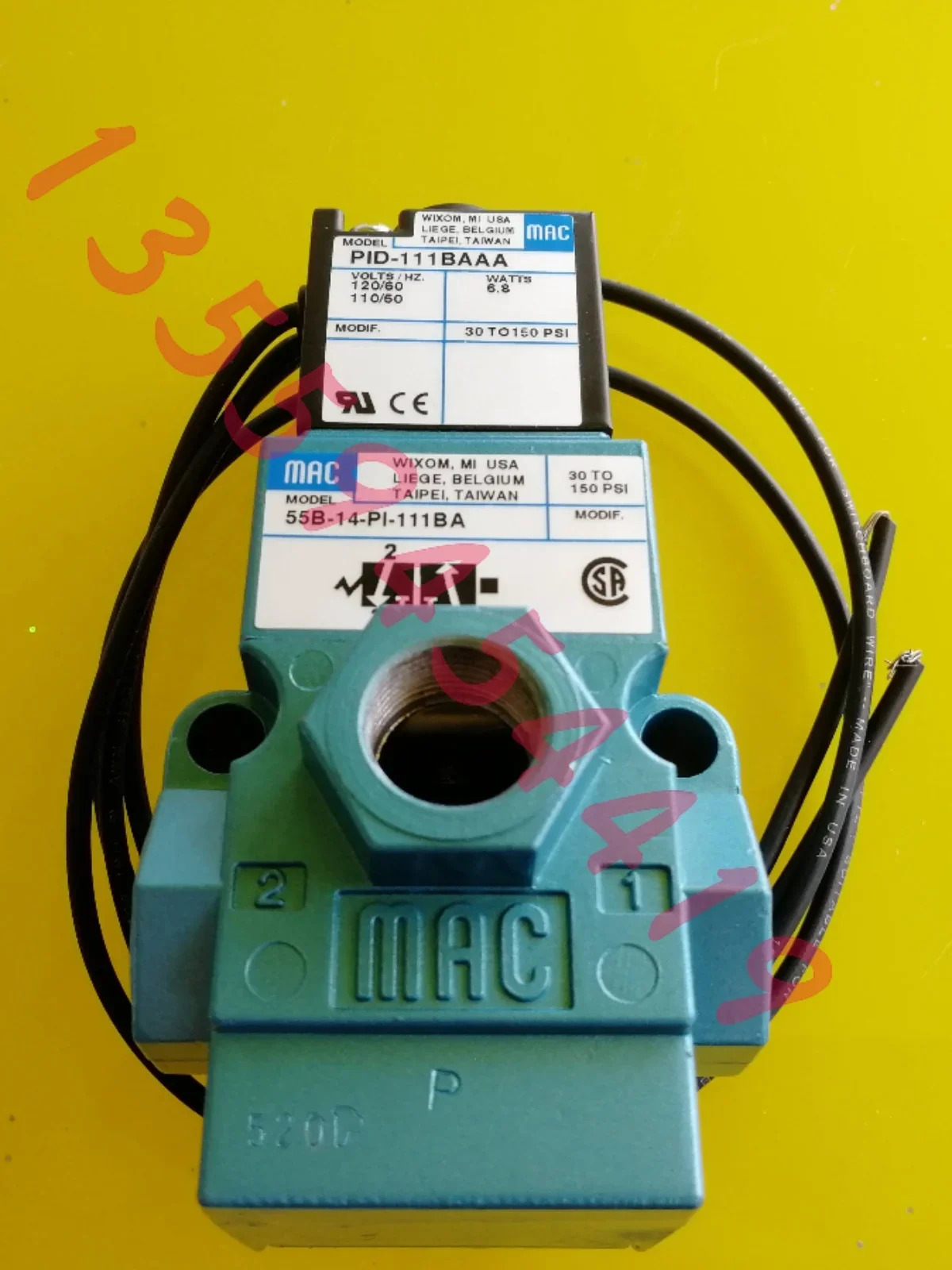 2025.4 US MAC 솔레노이드 밸브 55B-14-PI-111BA PID-111BAA 납품