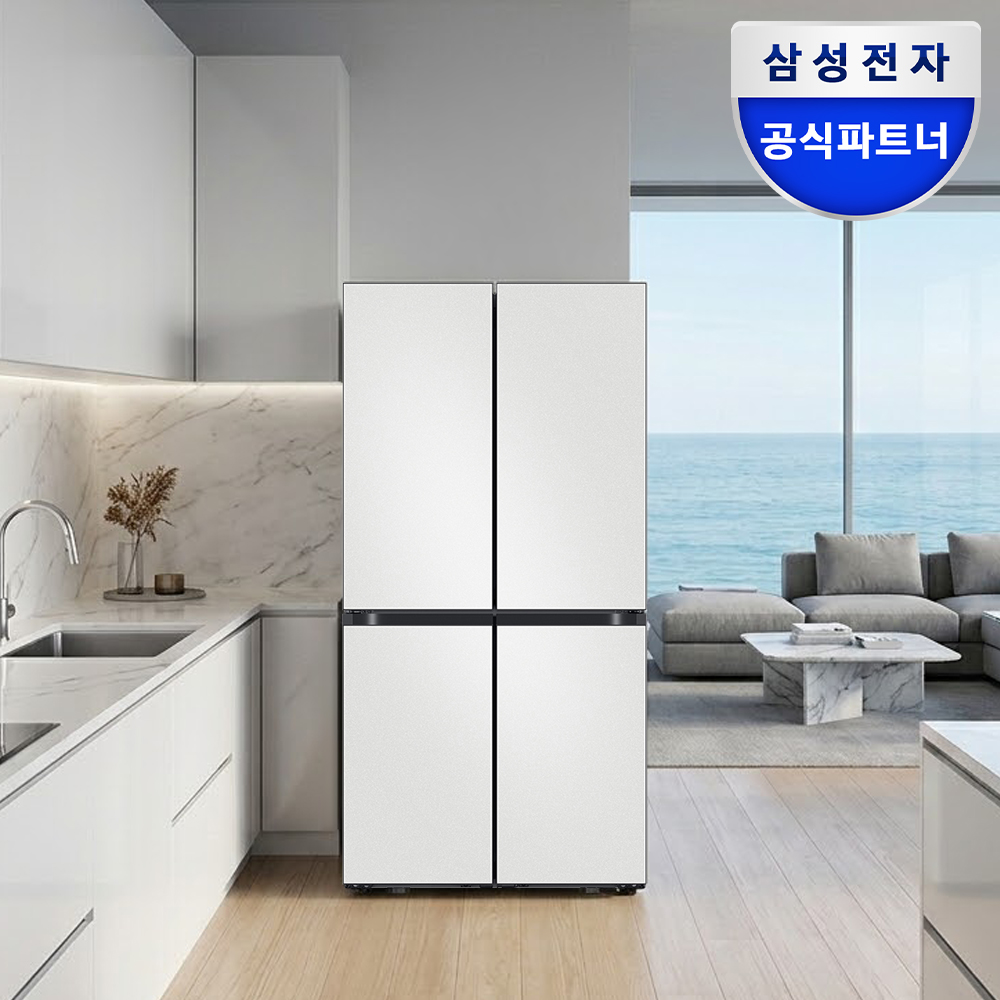 삼성 비스포크 AI 하이브리드 냉장고 4도어 901L 1등급 UV탈취 코타화이트(RM70F91R1A) - 상품 이미지