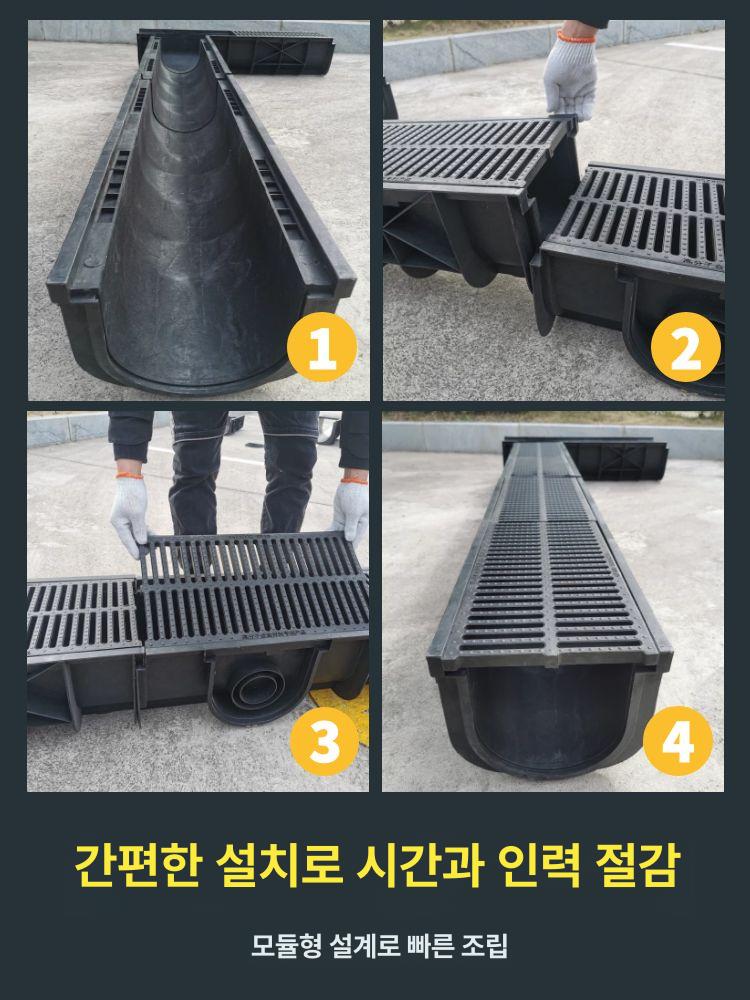 pe 배수로관 빗물받이 트렌치 배수관 홈통 흄관 측구 하수 플륨 단열 커버 - 상세 이미지 3