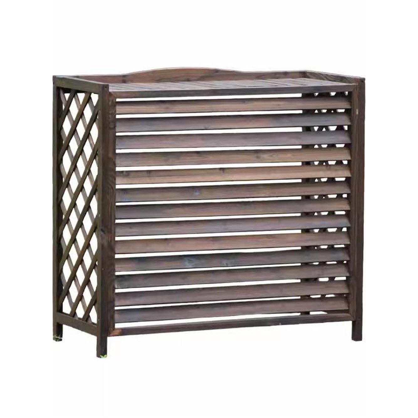 실외기 우드 커버 원목 화분 85x35x80 금속 85 실외기덮개 방부목 목재 야외 소형 화이트도 가능 크다 - 상품 이미지