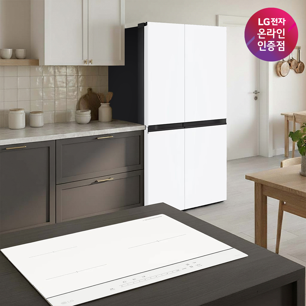 LG 디오스 AI 오브제컬렉션 냉장고 (양문형) + LG 디오스 인덕션 (S836MQQ012 + BEI3QKHLOE) - 상품 이미지