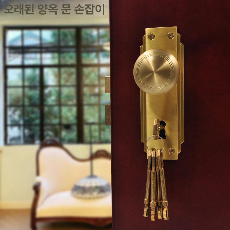 앤틱 손잡이 빈티지 엔틱 도어핸들 레트로 장식 현관문 인테리어 잠금장치 도어락 - 상세 이미지 3