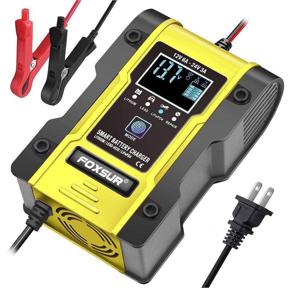 SUR 새로운 12V24V 버전 12A 스마트 업그레이드 자동 보수 충전기 1 고출력 배터리 1 스마트 버전 12V24V 고출력 12A - 상품 이미지