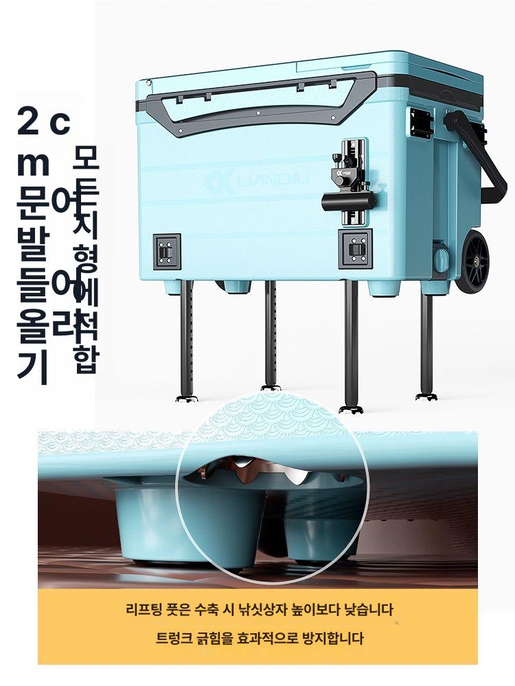 바퀴 지게 배달 경량 프레임 운반기 다용도 카트 트롤리 조절식 대차 휠 수레 - 상세 이미지 2