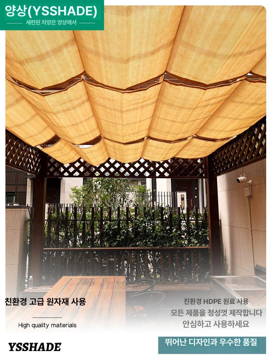 물결 루프어닝 파고라 지붕 야외 주차장 복층렉산 벽고정 비가림시설 천막 빗물막이 - 상세 이미지 3