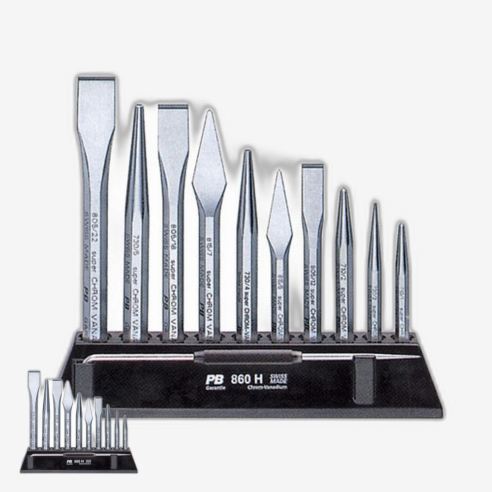 중형 산업용 펀치세트 금긋기바늘 정비작업 치즐세트 센타펀치 수리용 10PCS - 상품 이미지