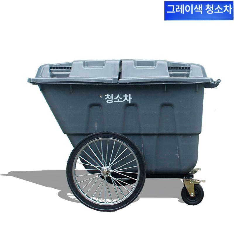 트롤리 핸드카트 종량제 수거함 운반 야외 분리수거 쓰레기 바퀴 청소 폐기물카트 - 상세 이미지 4