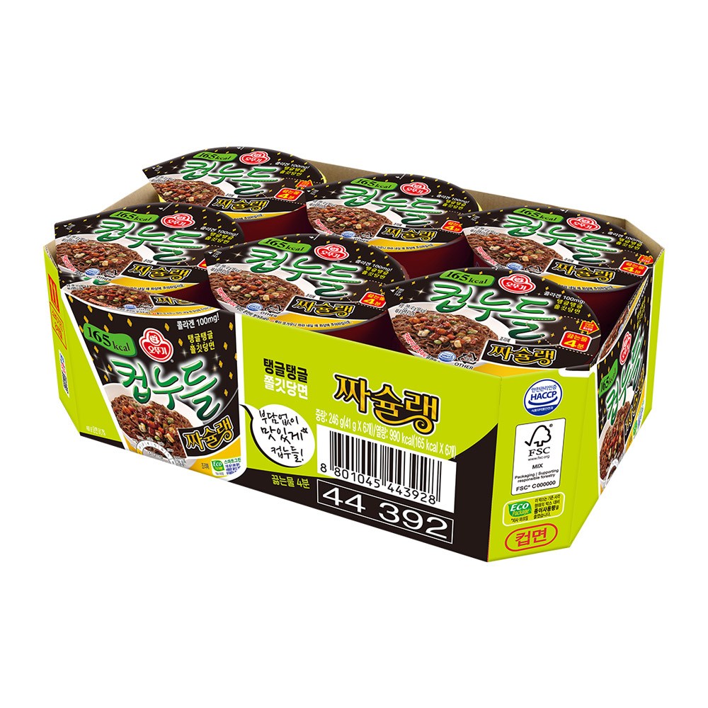 오뚜기 컵누들 짜장맛 40.5g, 6개 - 메인 이미지