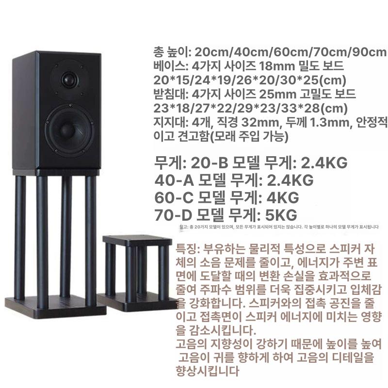 모니터 방진패드 스탠드 방음 폼 격리 음향 높이 매트 스피커 라이저 고무 절연 흡수 - 상세 이미지 5