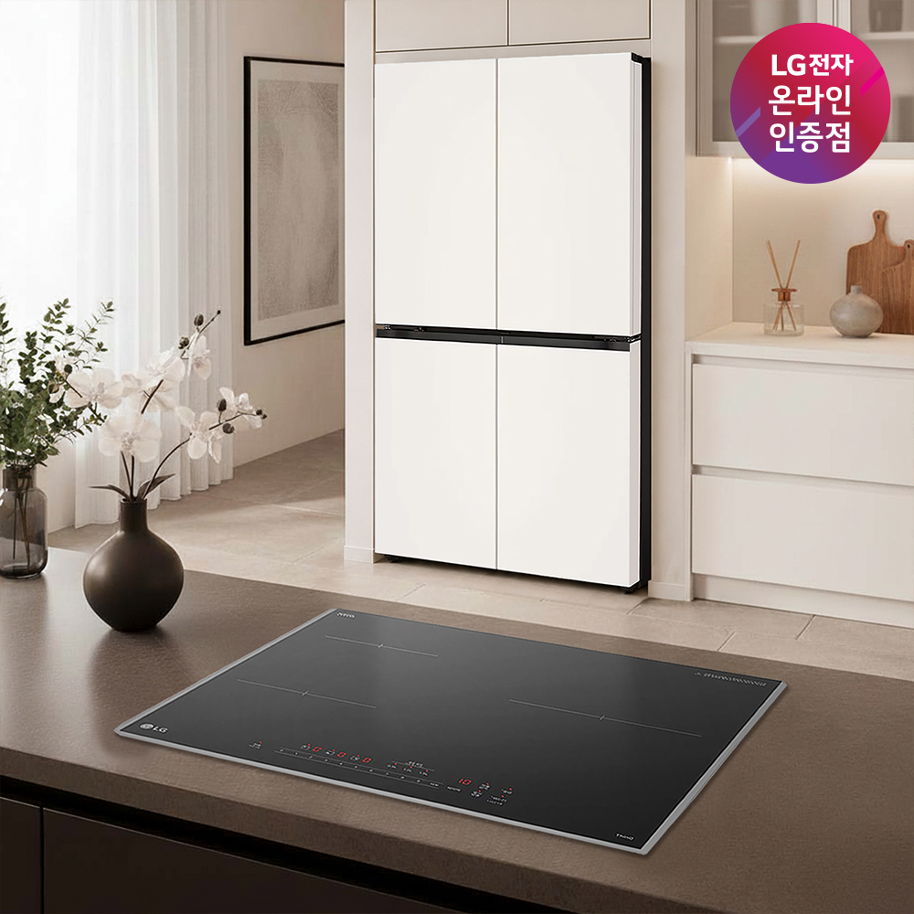 LG 디오스 AI 오브제컬렉션 매직스페이스 냉장고+LG 디오스 인덕션 (T876MEE111 + BEI3ASB2OE) - 상품 이미지