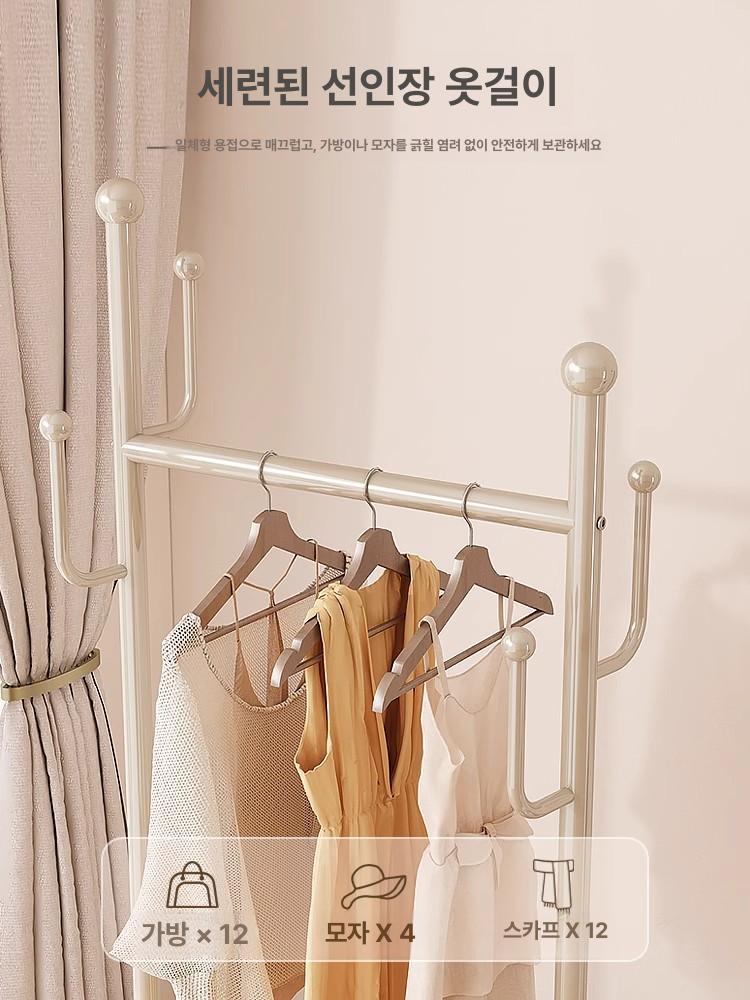 모던 이동식옷걸이 수납장 선반 헹거 인테리어 틈새 행거 디스플레이 의류매장 카페 - 상세 이미지 3